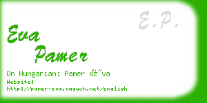 eva pamer business card
